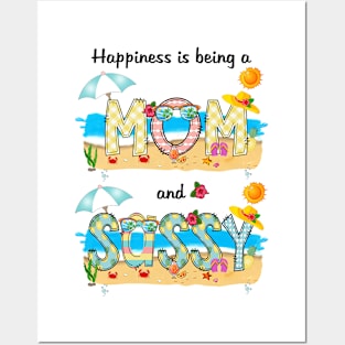 Happiness Is Being A Mom And Sassy Summer Beach Happy Mother's Posters and Art